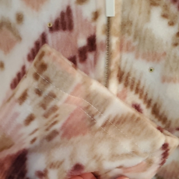 Alfred Dunner Pink and Cream Teddy FLEECE Jacket Cozy Style - Picture 7 of 9